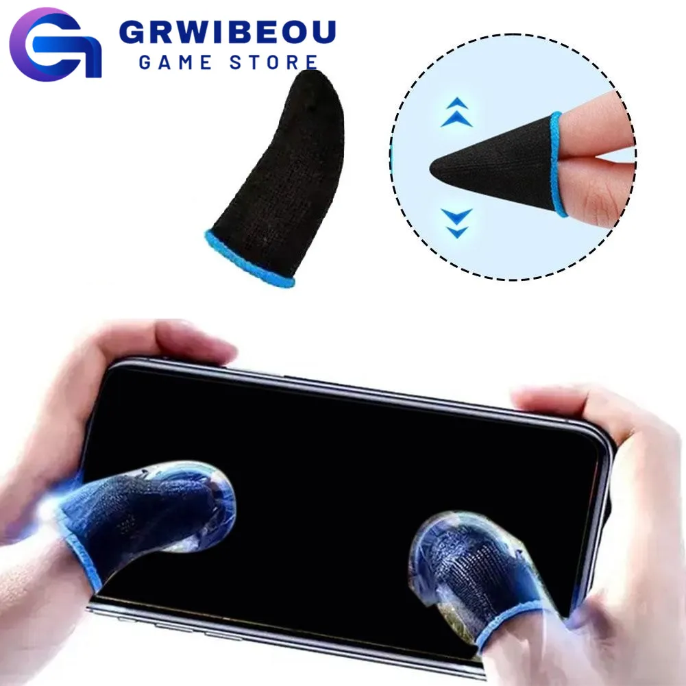 

GRWIBEOU 1Pair/2Pcs High Sensitive Gaming Finger Cots for Mobile Game Controllers Gloves for Gaming