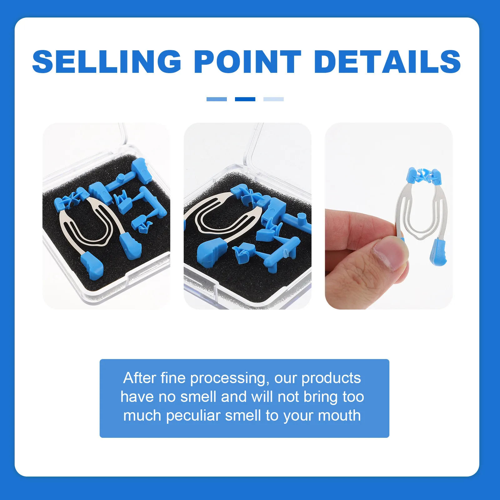 

3Pcs Dental Matrix Clips Stainless Steel Plastic Clamp for Teeth Cavity Preparation Dentist Clinic Use Medical Grade