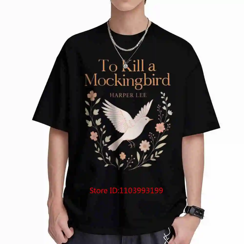 To Kill A Mockingbird Vintage Book Floral Literary Short Sleeve Tee 100% Cotton T-Shirt