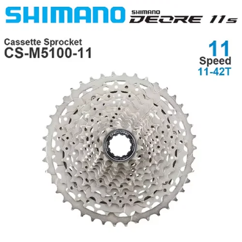 Shimano Deore CS M5100 11 velocidades Cassette piñón rueda libre para bicicleta de montaña MTB CS-M5100 11-51T 11S 42T bicicleta 11V