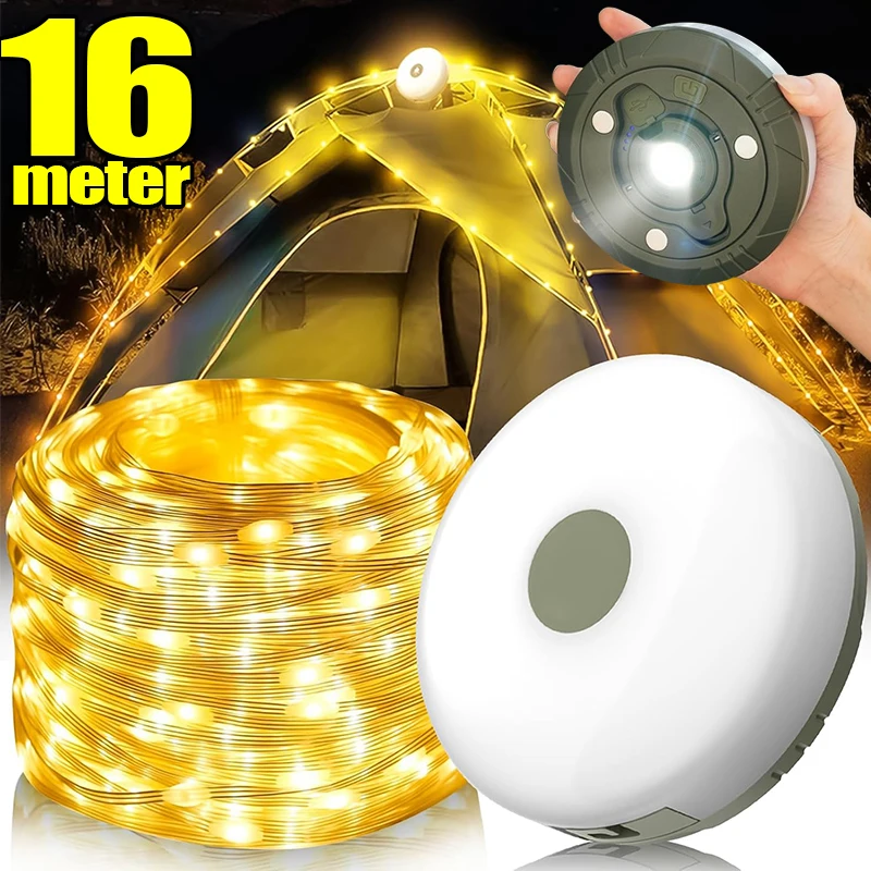 

Светодиодные фонари для кемпинга, водонепроницаемые уличные садовые палатки, теплый свет, атмосферная лампа, поясное освещение для дома, декор для рождественской вечеринки