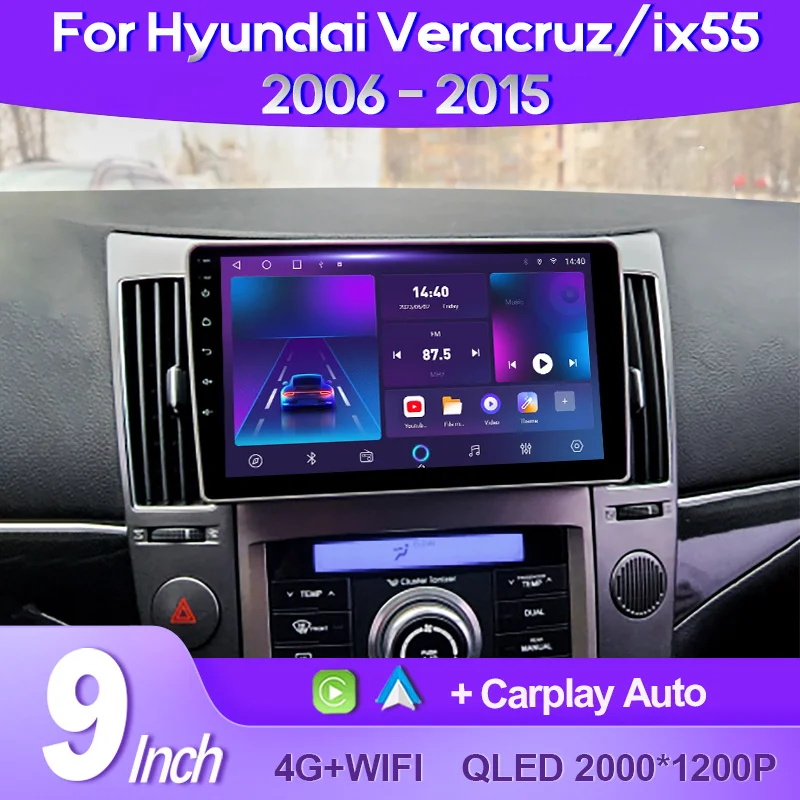 

QSZN For Hyundai Veracruz ix55 2006 -2015 2K QLED Android 13 Car Radio Multimedia Video Player GPS AI Voice CarPlay 4G Head Unit