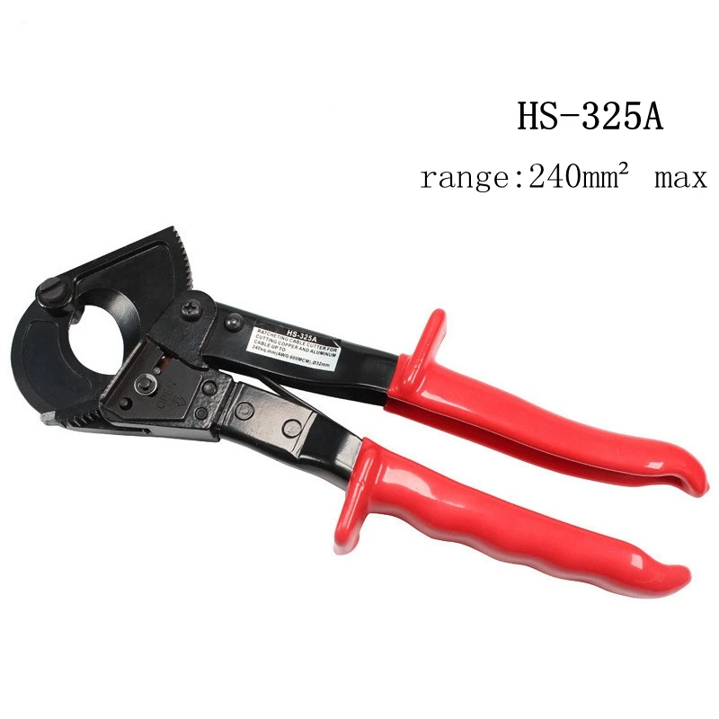 

HS-325A LK-240 240mm² HS-520A 400mm² Hand Ratchet Cable Cutting Plier Wire Cutter Plier Hand Tool not for cutting steel wire