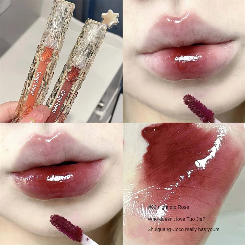 Mirror Lip Gloss Crystal Transparent Cosmetics Glass Lip Glaze Makeup Lipstick Plump Lips Make Up Moisturize