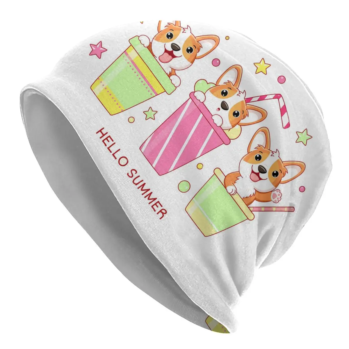 Bonnet Hats Corgi Cute Disposition Gentle Men Women's The Cup The Dog Thin Cap Hip Hop Skullies Beanies Caps