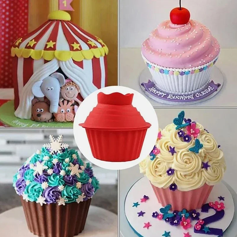 قالب سيليكون كبير للكب كيك عالي الجودة قالب كب كيك عملاق للمطبخ مقاوم للحرارة أدوات خبز الكيك أدوات خبز Moder #3