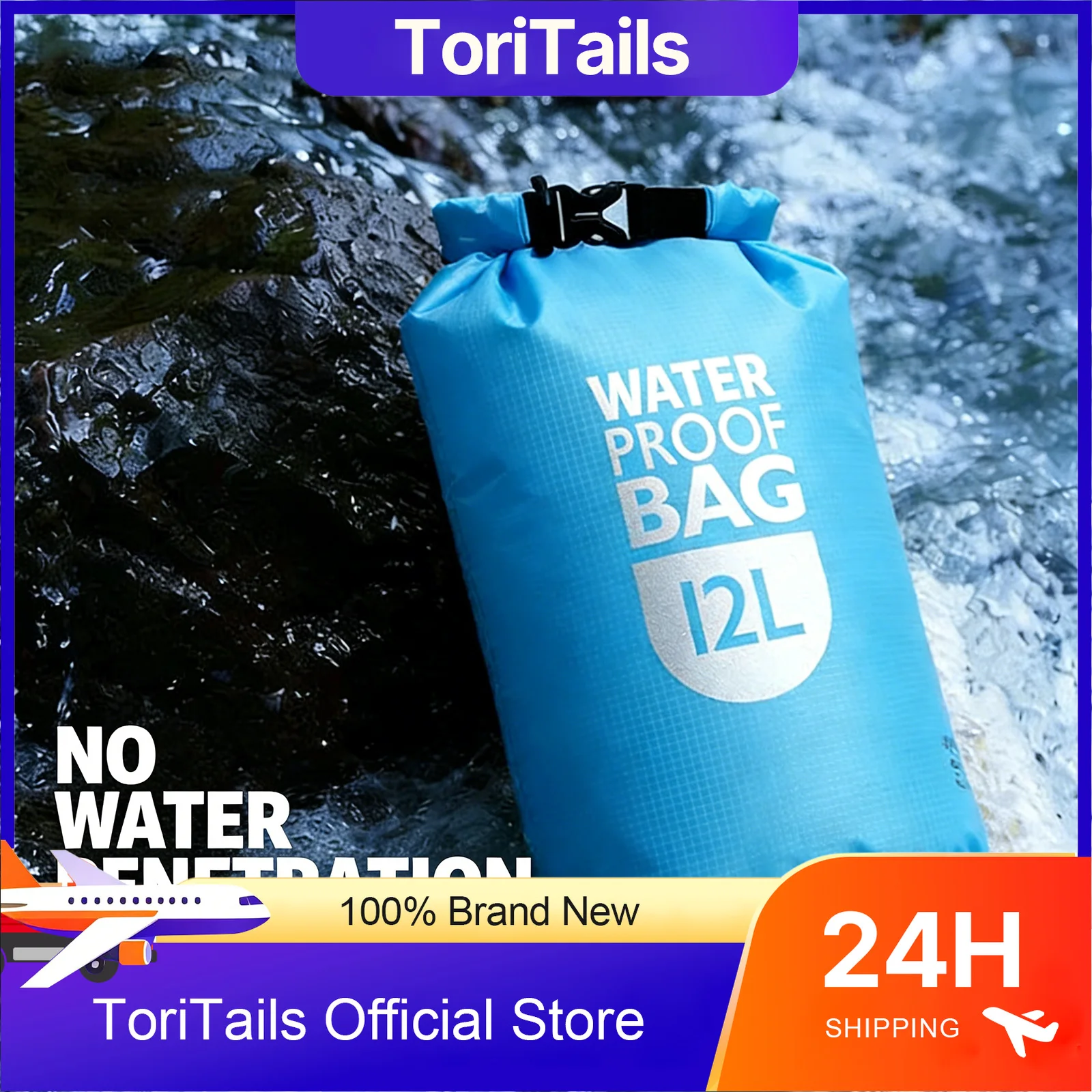 Dry Bags Waterproof Bag For Women Men 12L/24L Swimming Rafting Kayaking River Trekking Waterproof Dry Bag Backpack
