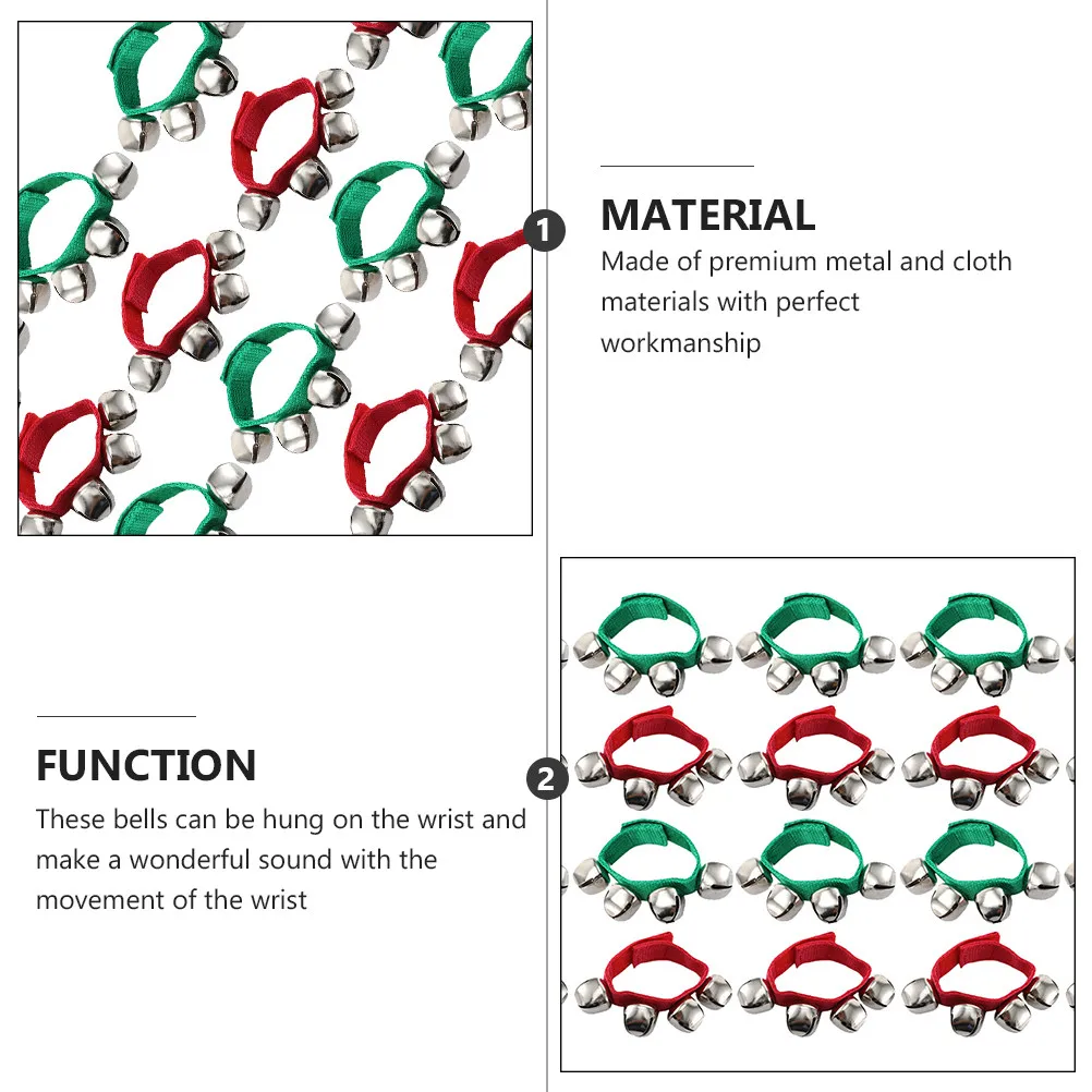 

20 шт. металлических колокольчиков на запястье из ткани премиум-класса с красивым звуком для вечеринок, фестивалей, Рождества, подарков на день рождения, танцев и декора