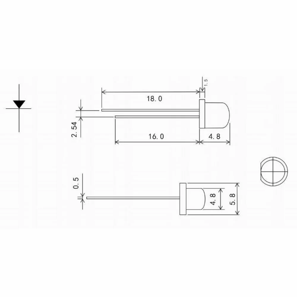 100PCS 5mm LED Diode Lights Clear Straw Hat Super Bright Lighting Bulb Lamps Emitting Diodes Kit