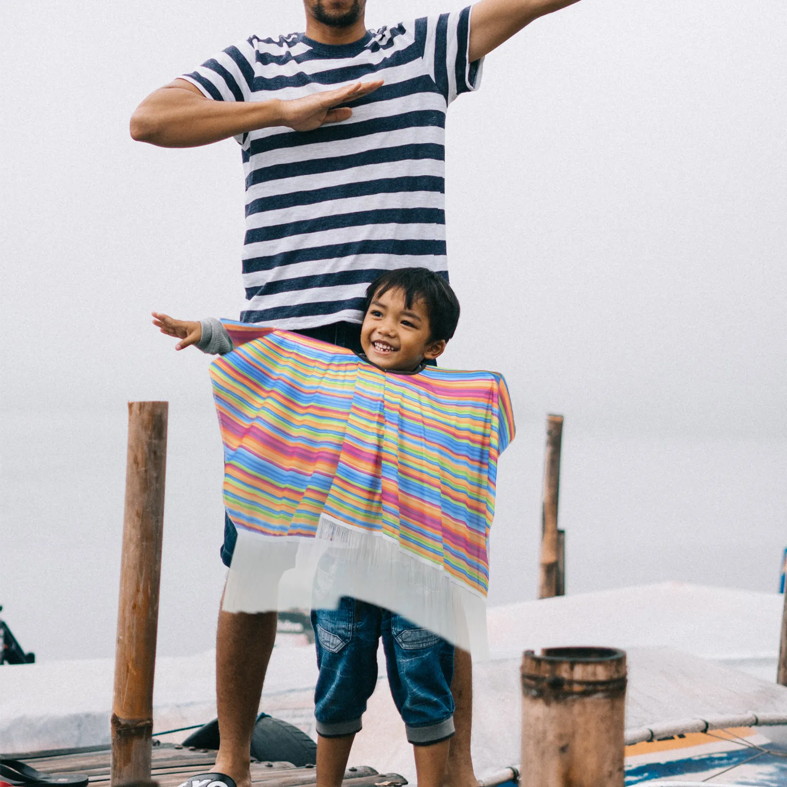 poncho-messicano-per-bambini-con-strisce-arcobaleno-accappatoio-in-spugna-per-bambini-ideale-per-piscina-mare-e-sorgenti-termali