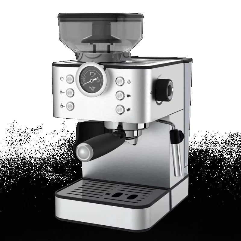 Household stainless steel digital control coffee machine 2 in 1 cold coffee espresso maker with bean box coffee machine