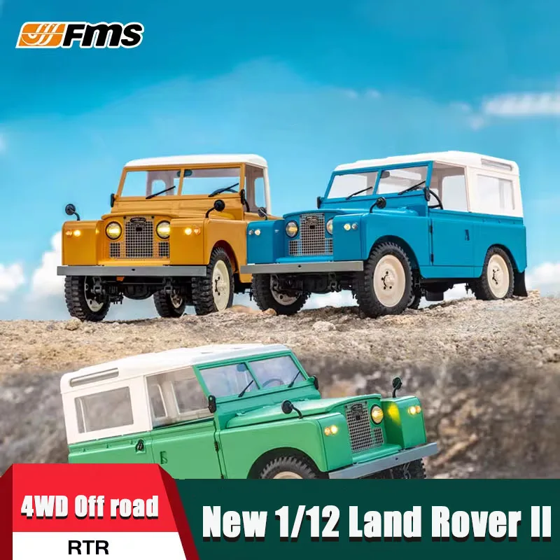 

Fms 1/12 Land Rover II Новый Радиоуправляемый пульт дистанционного управления RTR 4wd внедорожная передача Коллекционная имитация электрического автомобиля с дистанционным управлением