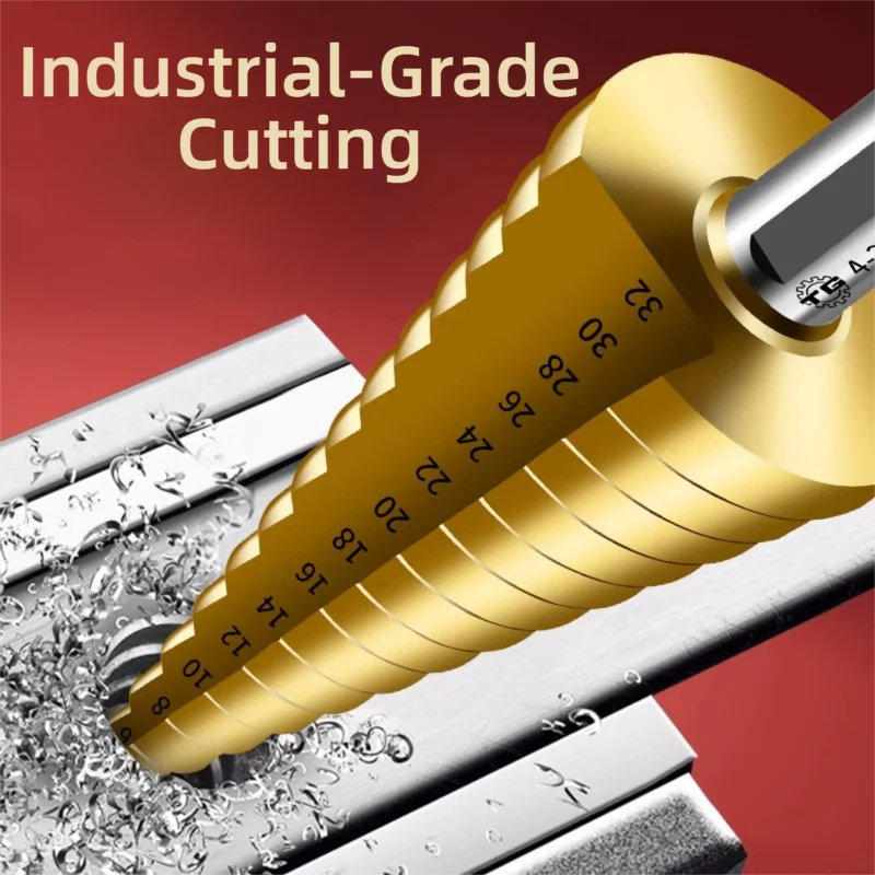 6 STKS HSS Ti-gecoat met Kobalt Rechte Groef Stap Boor 4-12/4-20/4-32mm Hex Hout Metaal Gatensnijder Kernboren Gereedschap Set