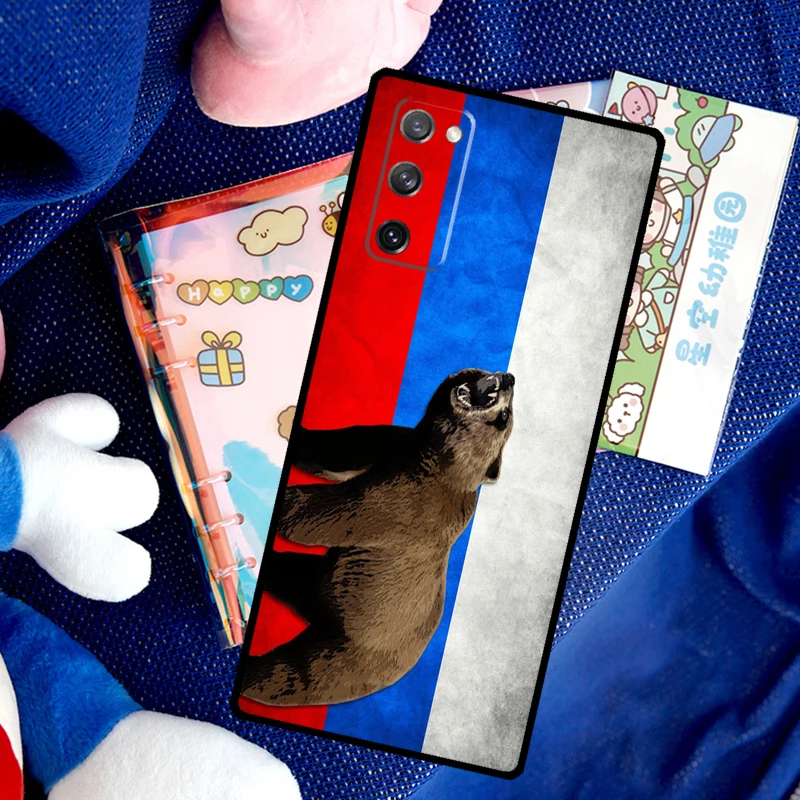 Moscow Russian Flag Bear Case For Samsung Galaxy S25 Ultra S24 S20 S21 S22 S24 FE S9 S10 Plus S23 Ultra Phone Cover