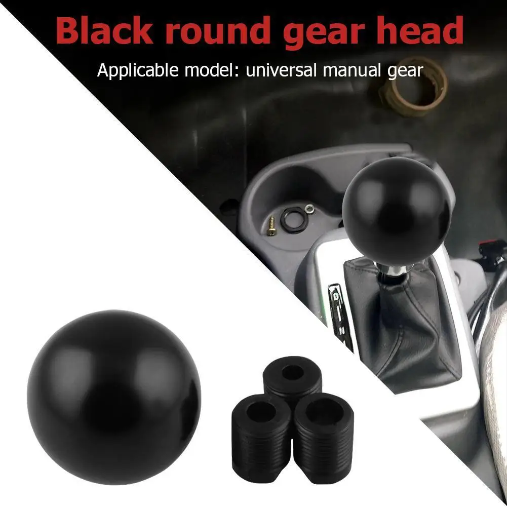 

Universal Aluminum Gear Shift Knob Round Car Gear Shifter Stick Knob Solid Black