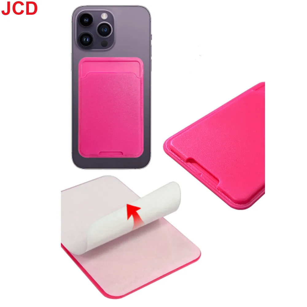JCD 1 stücke Telefon Brieftasche Fall Karte Halter Selbst-Kleber Silikon Tasche Stick ID Bank Kreditkarte Lagerung Karte halter Tasche Zubehör – Detail 6