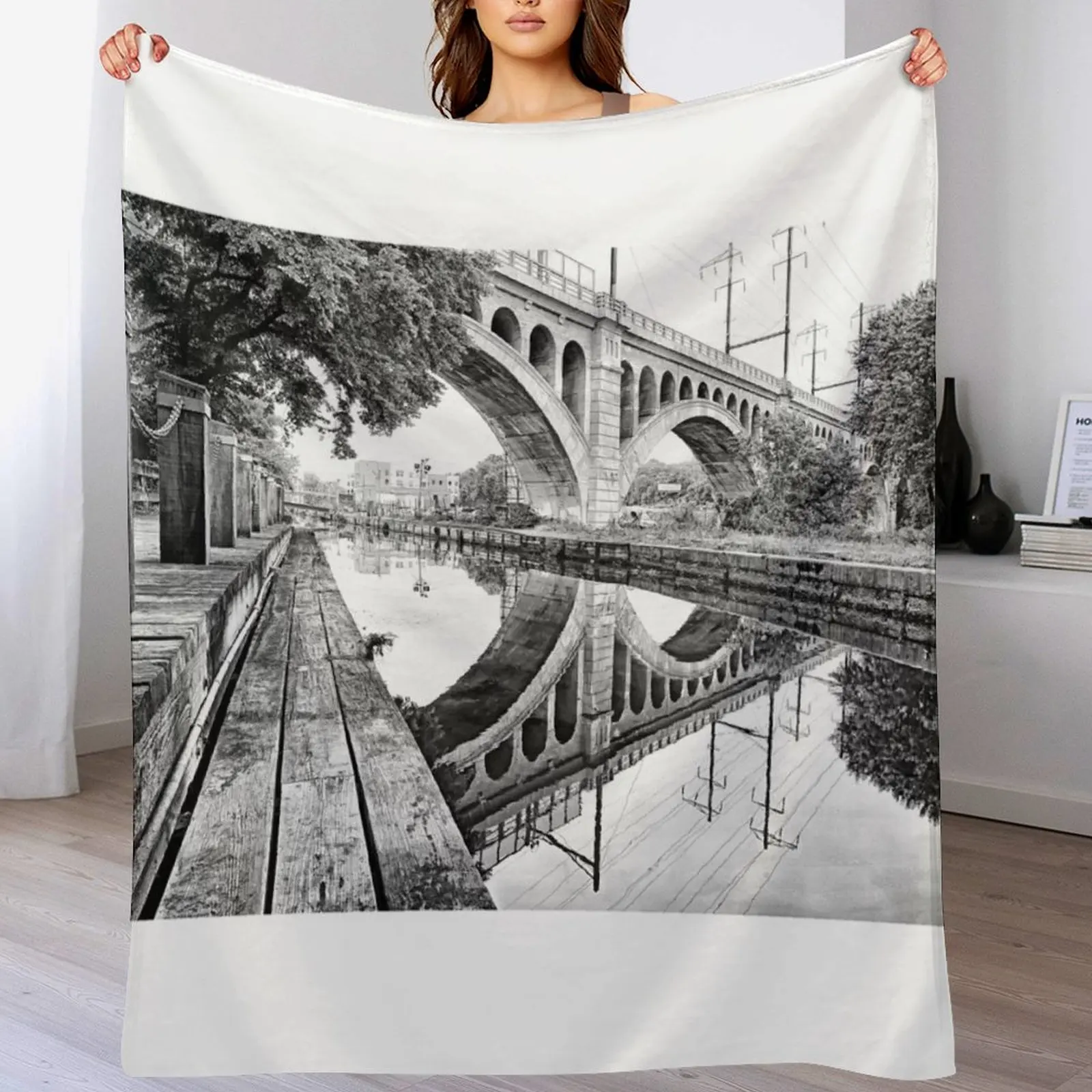 

Manayunk Bridge Throw Blanket Luxury Brand for babies sofa bed Blankets