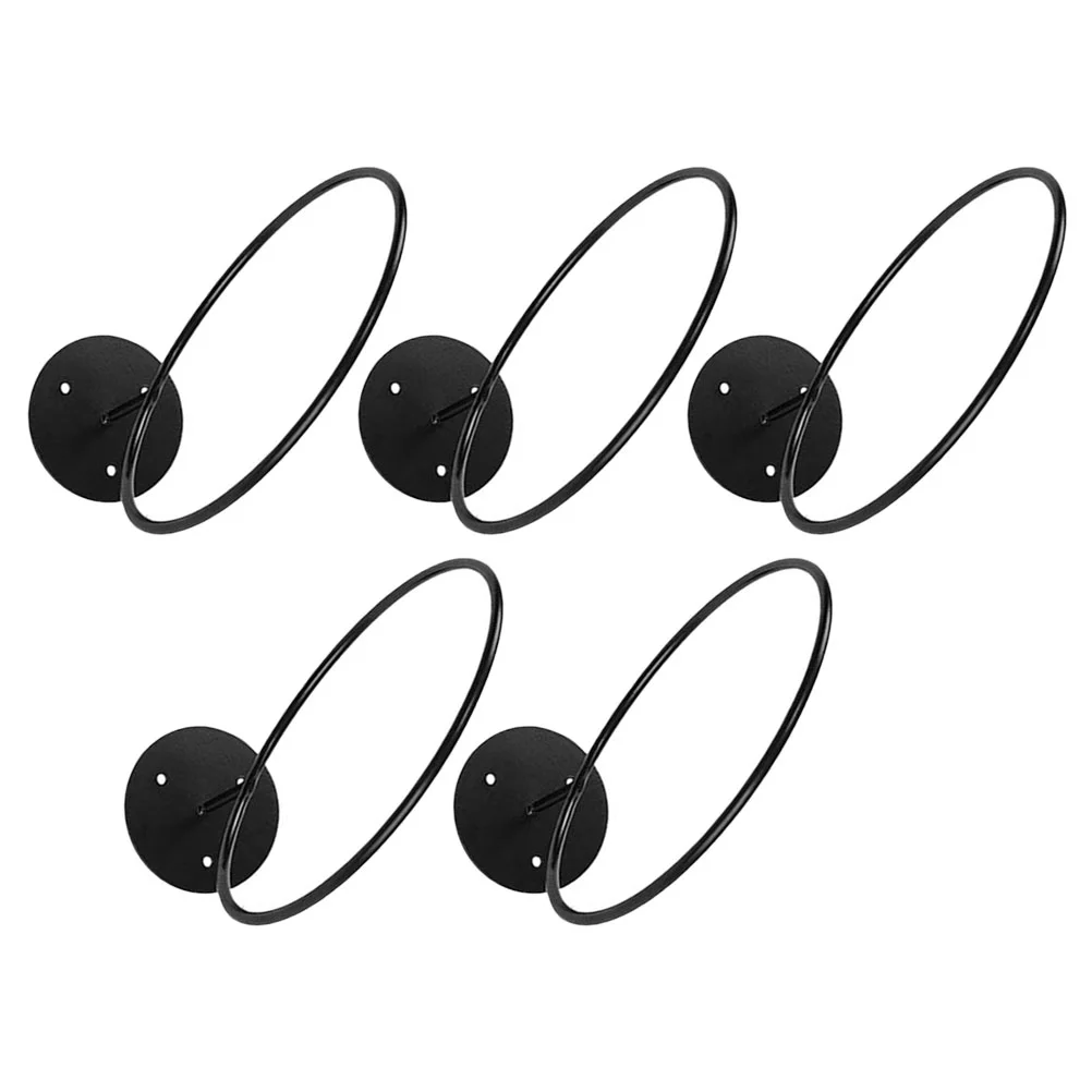 5 Pcs Basketball Storage Rack Football Display Holder Wall Mounted Sports Balls Iron Racks Fitness Basketballs