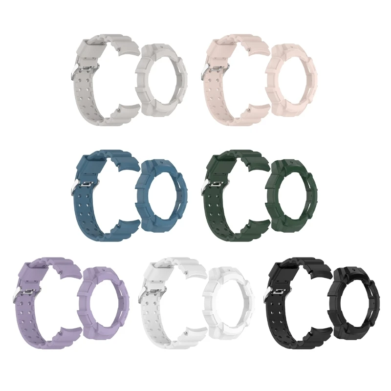 퀵 릴리스 Smartwatch 루프 긁힘 방지 손목 밴드 + 시계 6용 보호 케이스 커버 팔찌 44mm 편안한 스트랩