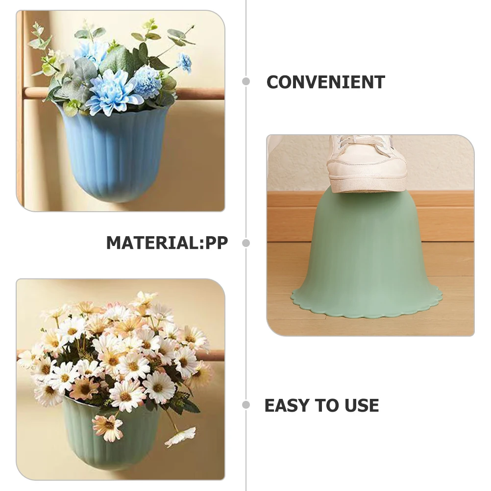 

4pcs Storage Hanging Baskets Flowerpots Kitchen Fence Plastic Organizer Wall Hanging Basket Planter Garden Indoor Outdoor Plants