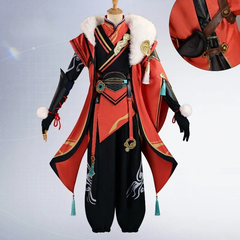 王の栄光 孫策 コスプレ - 靖山無武戦士コスチューム - 本格的なディテールを備えた男性用フルアニメロールプレイ衣装