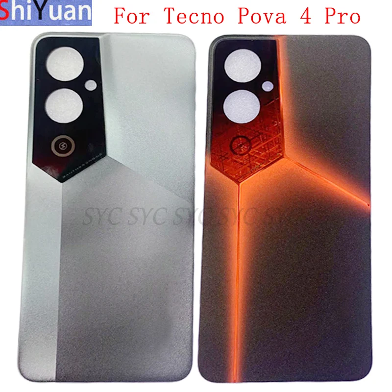 

Battery Cover Rear Door Housing Case For Tecno Pova 4 Pro Back Cover with Logo Replacement Parts