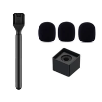 ABSQ-mango de micrófono soporte de mano con bandera de micrófono y espuma para Rode Wireless Go/Goii/para micrófono DJI/Relacart/micrófono inalámbrico