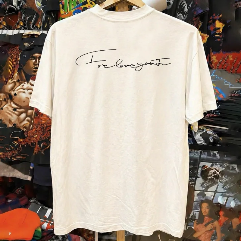 Loose Fit Cotton T-Shirt Unisex Short Sleeve Double Thread UPUPXIA Hero Print Sweat Absorbent round Neck Casual Summer Top