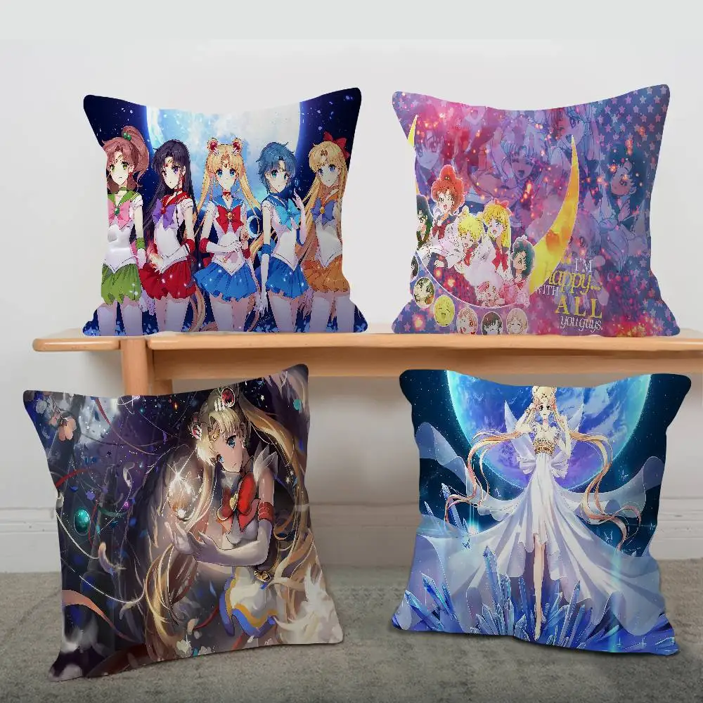 Anime R-Role S-Sailor M-Moon Pillow Gift Home Office Decoration Pillow Bedroom Sofa Car Cushion CoverPillow Case