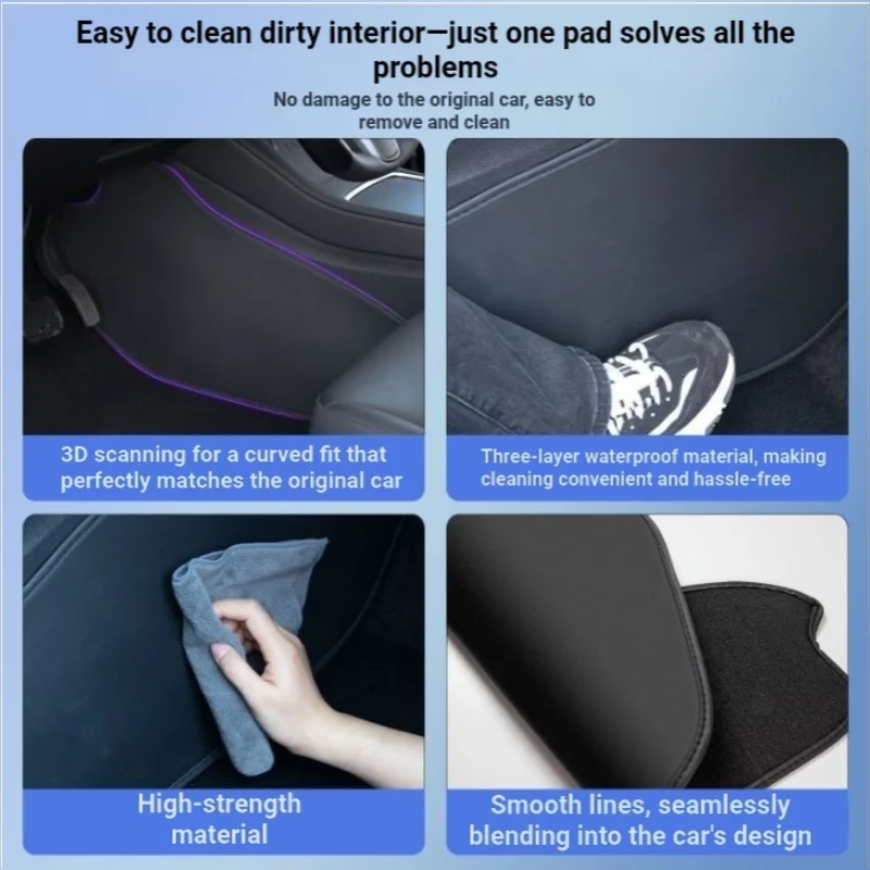 Suitable for Tesla Huan new version ModelY/3 central control anti-kick pads on both sides, fluff surface protective pads