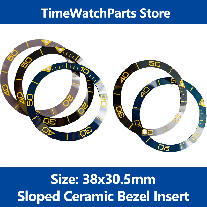 

Ceramic Sloped Bezel Insert For SKX007 SKX009 SRPD Watch Cases 38mm Watch Bezel Insert NH35 NH36 Movement Watch Replace Parts