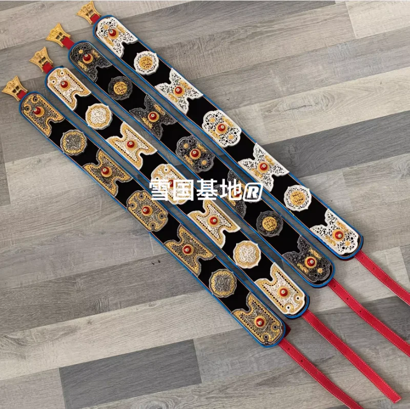 Cintura in lega d'argento imitazione retrò da donna cinese dalla regione tibetana