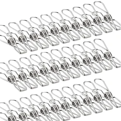 Morsetto per abbigliamento mollette in acciaio inossidabile 6cm Clip mollette per vestiti calzini organizzatore di stoccaggio in metallo portautensili Clip 10-100 pezzi Clip