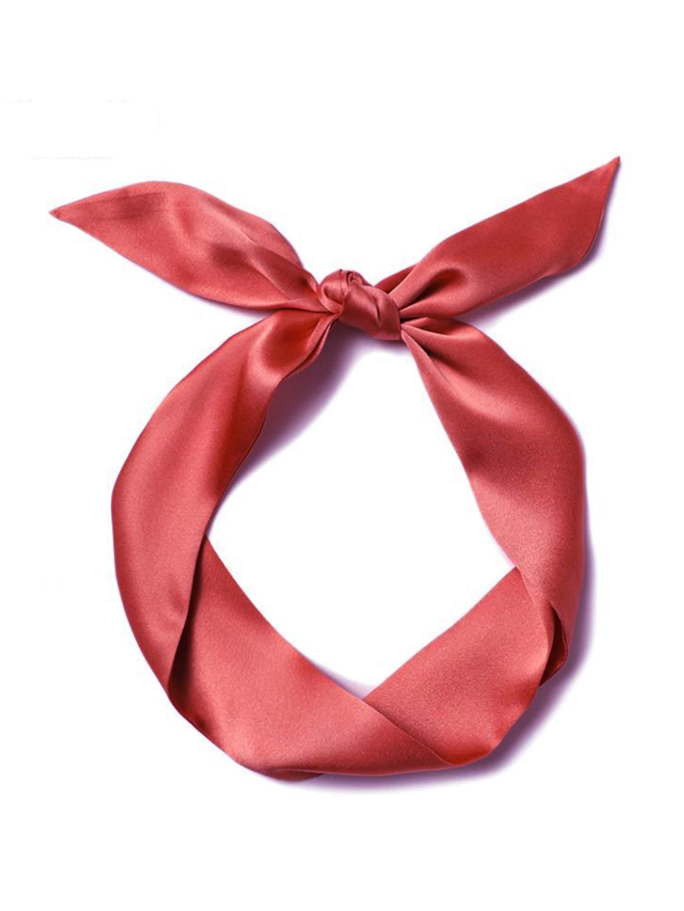 Frau dünner Seidenschal langes Haarstreifen Seidenband kleine Halstücher Taschengriff Band Schal Kopftuch Damen Krawatte 4 cm * 90 cm – Detail 12