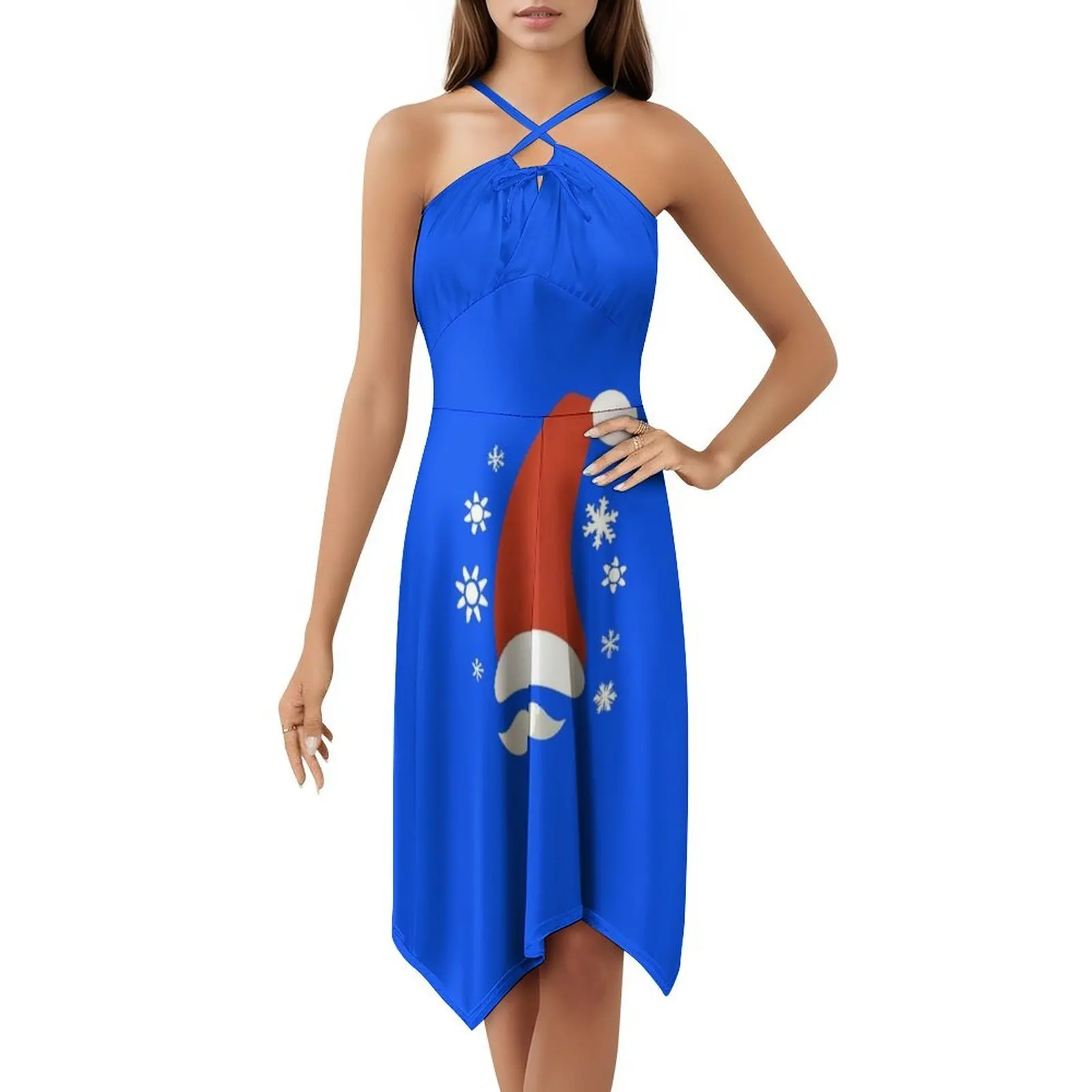 فستان سانتا بوهو أنيق غير مرئي أنيق لحفلات الزفاف على الشاطئ وخلفية سائلة مجردة فستان مموج ناعم #5