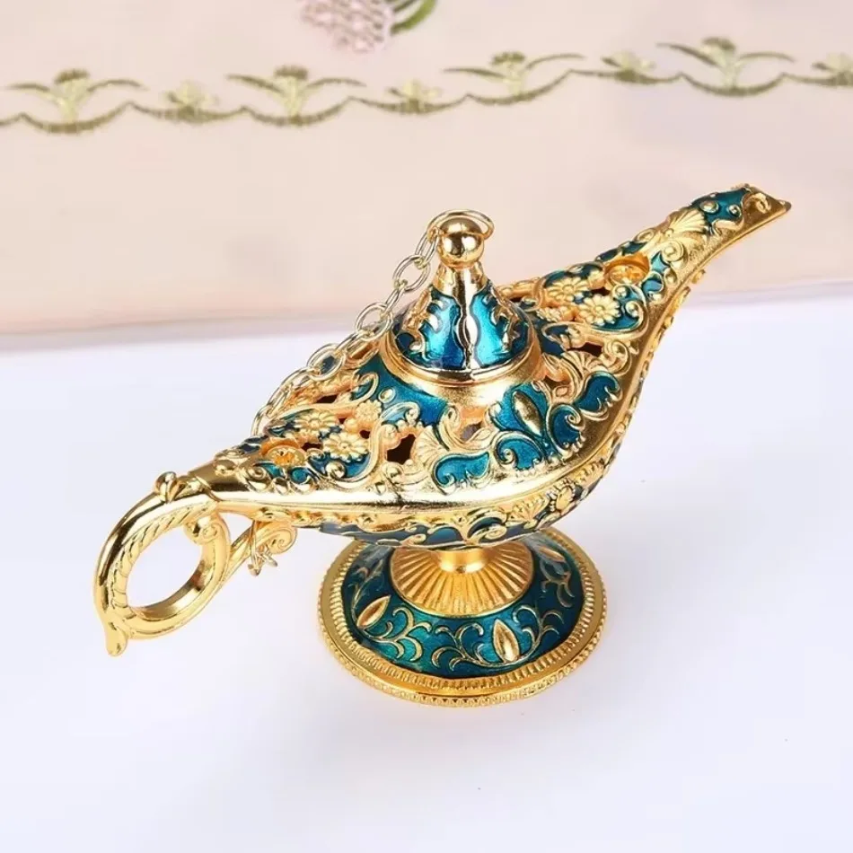 

1 Pcs Metal European Alara God Lamp Medium 21 * 11 Home Decoration Wishing Lamp Creative Retro Decoration Holiday Gift
