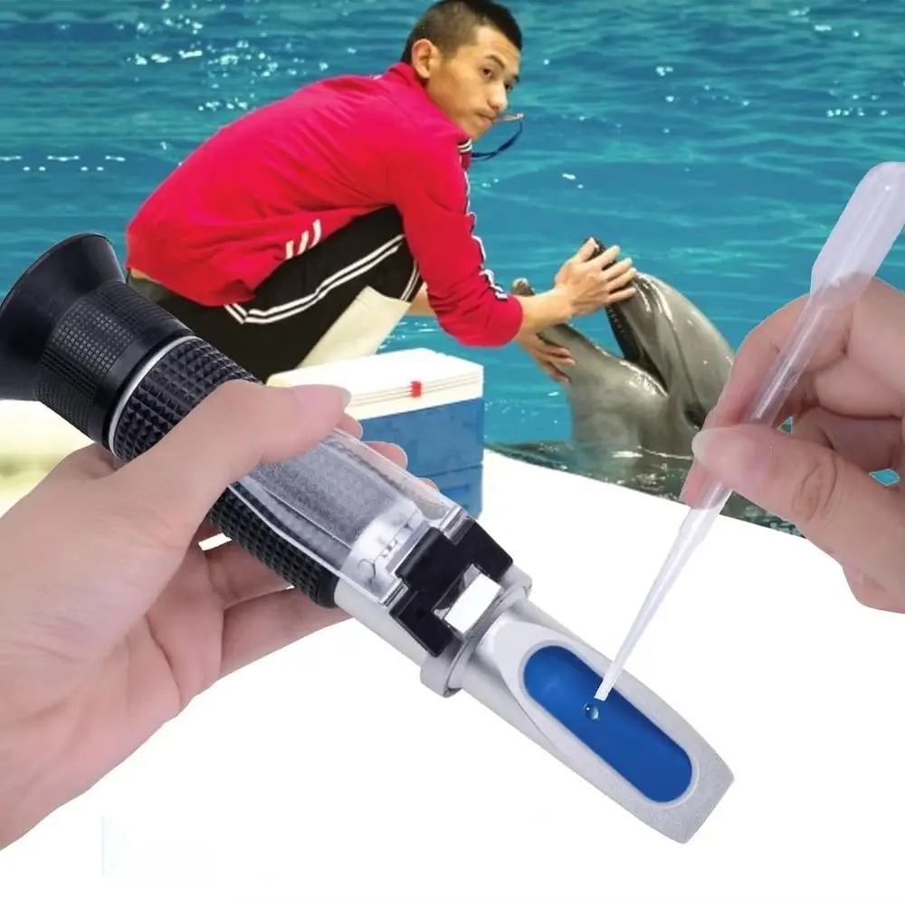 

Prism Refraction Salinity Refractometer 1.000-1.070 Handheld Sea Salinity Meter 0~100‰ High Precision Salt Concentration Tester