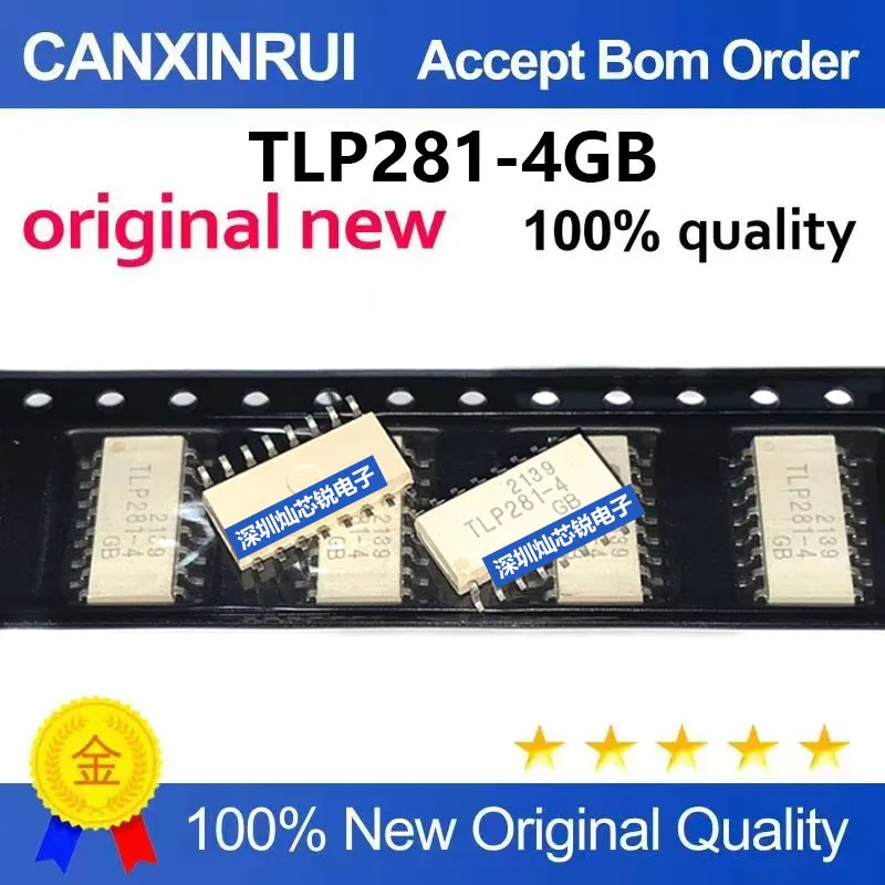 (5-100pieces)Brand New TLP281-4 TLP281-4GB SMD SOP16 Optocoupler Transistor