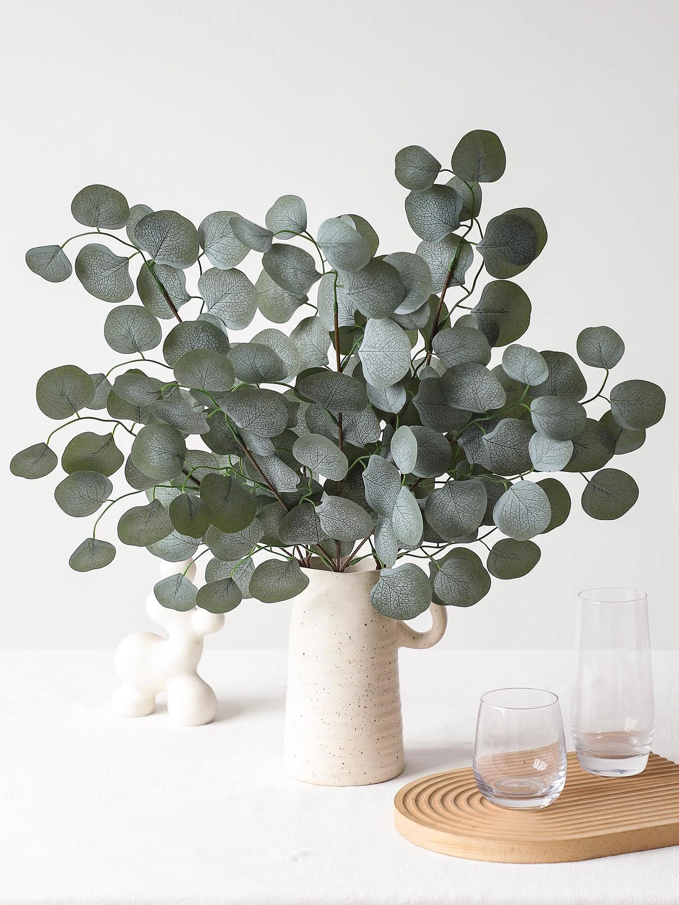 Uflower Nordic Simulation Eucalyptus Leaf Fresh Greenery Wedding Home Garden Flower Arrangement Decorative Foliage
