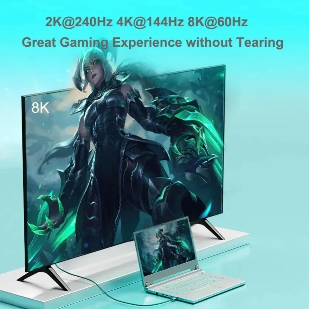 1.8m USB-C to DP-Compatible Cable 8K@60Hz DP Type C 3.1 to 4K 144Hz 1.4 Audio Cable Thunderbolt 3 4 For MacBook Air Pro Samsung