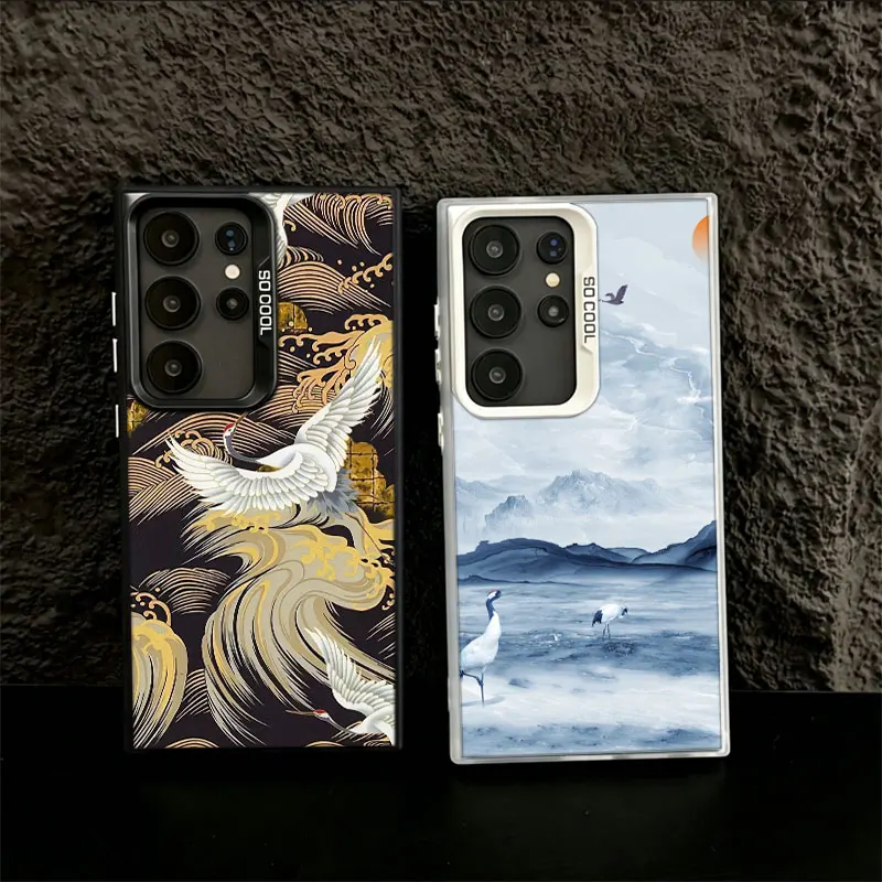Heavenly Sky God Bird Phone Case for Samsung S26 Ultra S25 Edge S24 FE S23 FE S22 Plus Galaxy S21 S20 Cover Back Anti-fall Patte