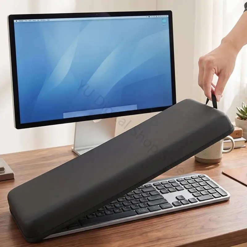 96BA Tastatur-Tragehülle für kabellose Tastatur in voller Größe, abgerundete Hartschalen-Aufbewahrungshülle mit seitlichem – Detail 3