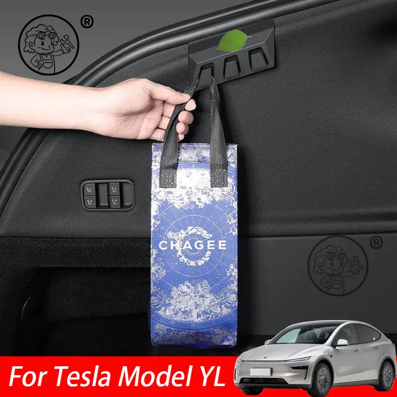 

For Tesla Model YL 2026 2027 Car Trunk Hooks Rear Side Storage Organizer Car Interior Accessories