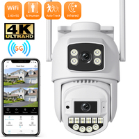 10MP 2.4G+5G Wifi Camera Dual Lens Dual Screen Human Detect Auto Tracking Wireless 4K 8MP Outdoor Onvif PTZ Surveillance Camera