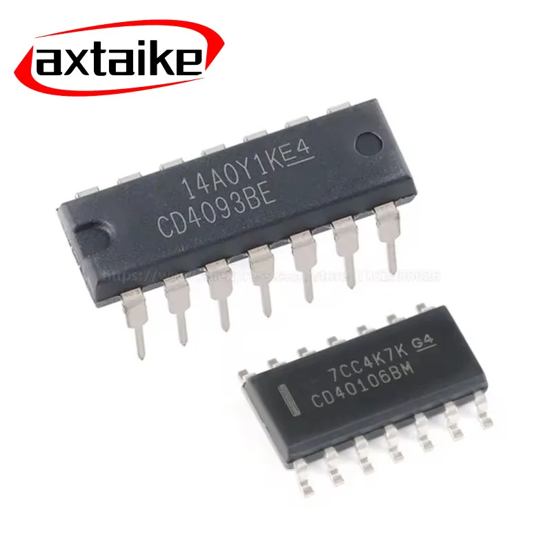 10PCS CD40106BE CD40106BM CD4081BE CD4081BM CD4093BE CD4093BM DIP14 SOP14 SMD CMOS Hex Schmitt-Trigger Inverters IC DIP
