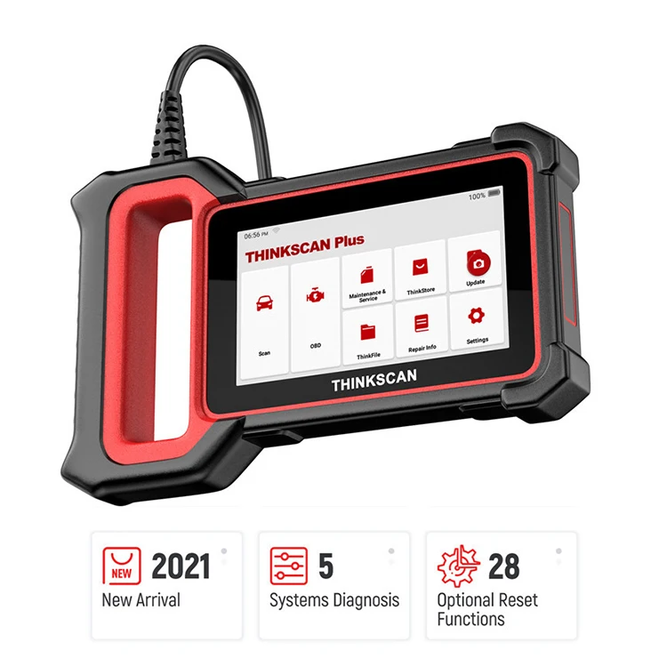 THINKCAR Thinkscan Plus S7 OBD2 Scanner Car Diagnostic Tool Engine ABS Airbag Transmission BCM Code Reader 28 Reset