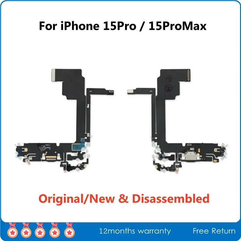 

Tested Original New & Disassembled Dock Charging Flex Cable For iPhone 15 Pro Max USB-C Charger Replacement