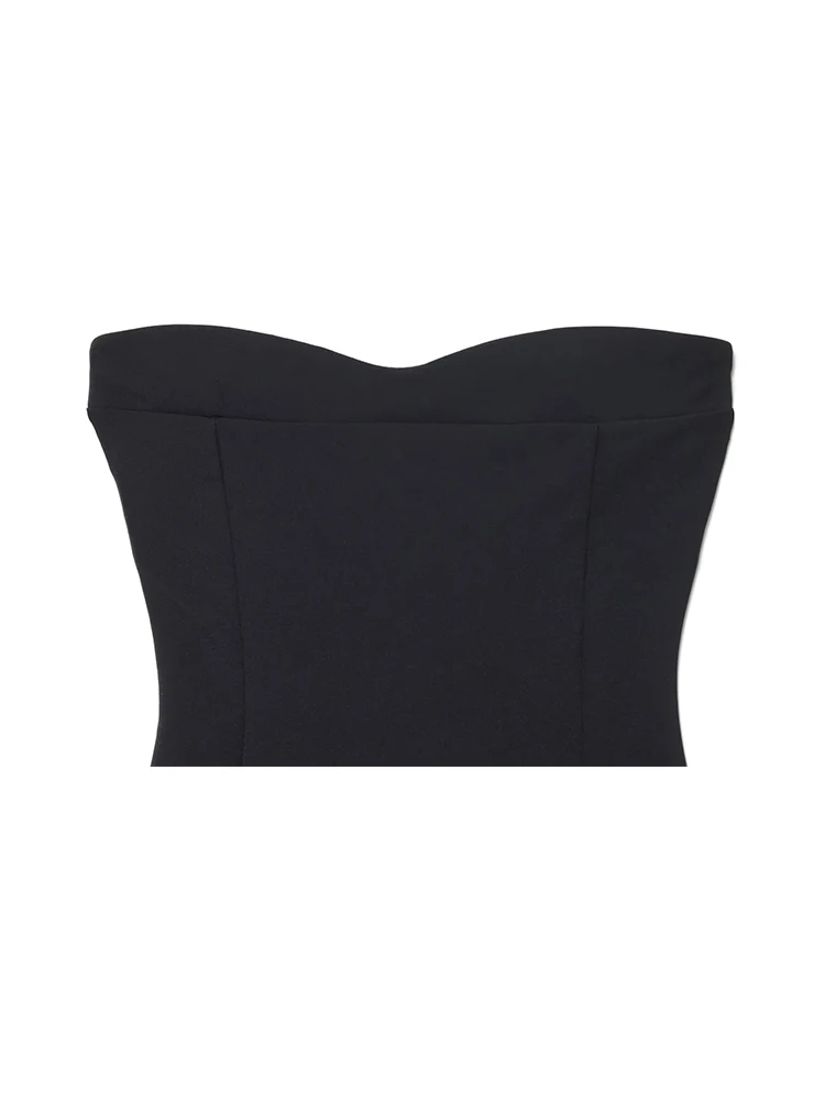 HH امرأة موضة سليم مطوي فستان أنيق حفلة سهرة فستان المرأة الصيف مثير بلا أكمام عارية الذراعين الصلبة فستان طويل Mujer