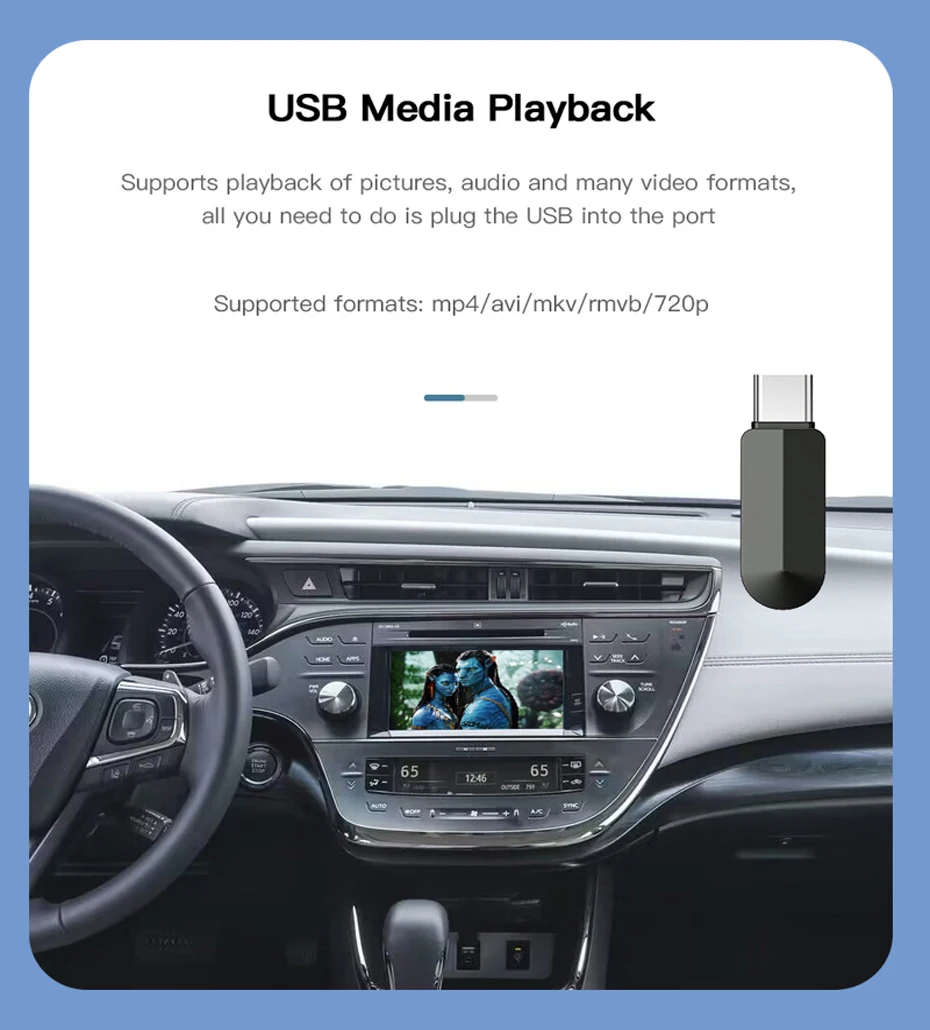 BONROAD Wireless Carplay Android Auto für TOYOTA CHR Corolla Camry Auris Prius RAV4 Avensis Highlander Touch2 Entune 2.0 Decoder – Detail 5