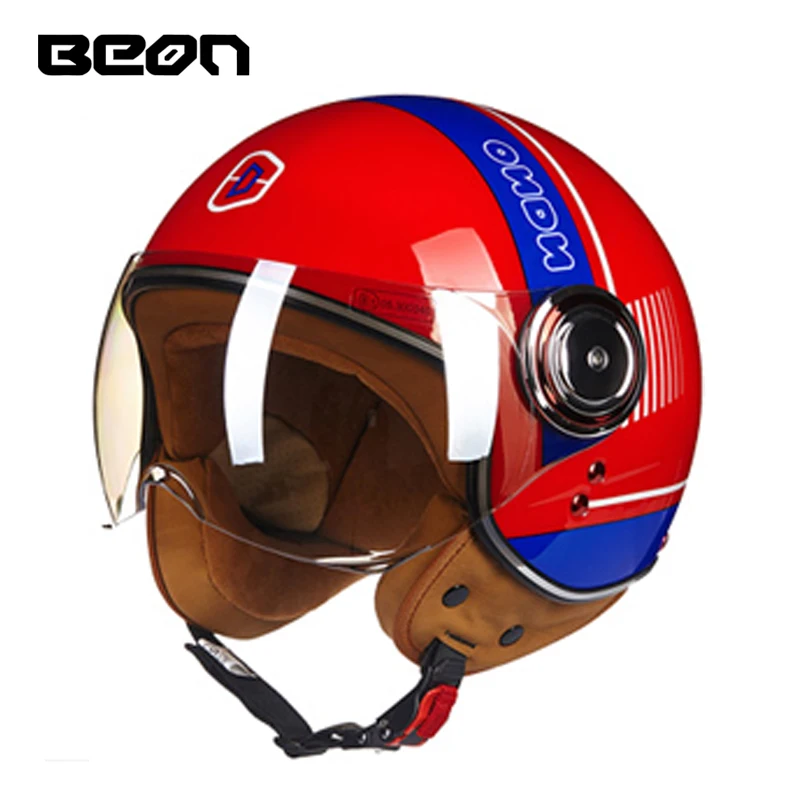 Capacete BEON 110B otwarta twarz kask motocyklowy beon motocykl casco Jet Vintage Retro kaski skuter certyfikat ECE